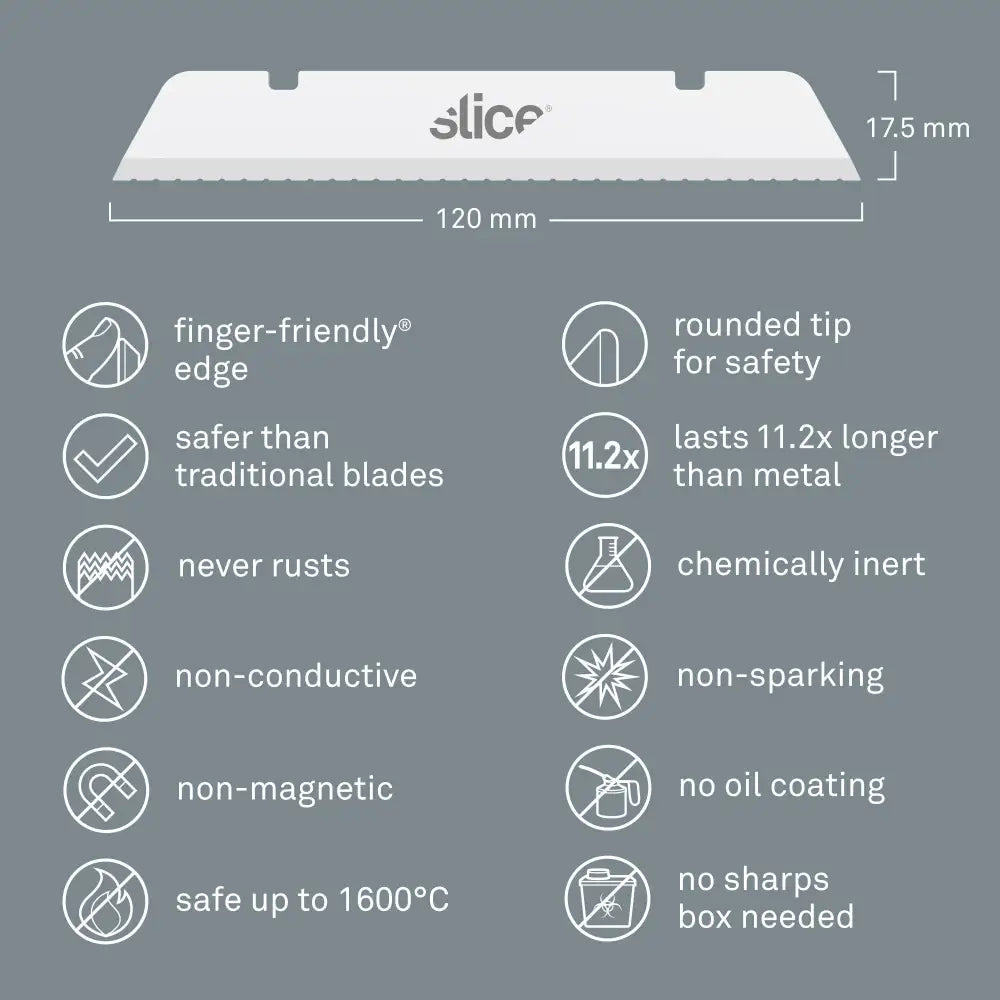 Slice industrial serrated blades full details sheet