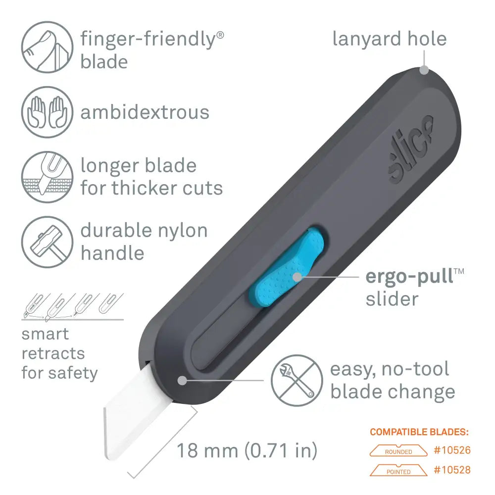 Slice smart-retracting utility knife full details