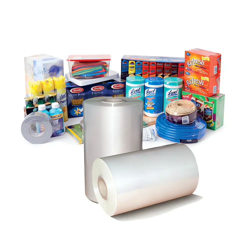 250mm polyolefin centre folded shrink wrapping film 30% recycled content