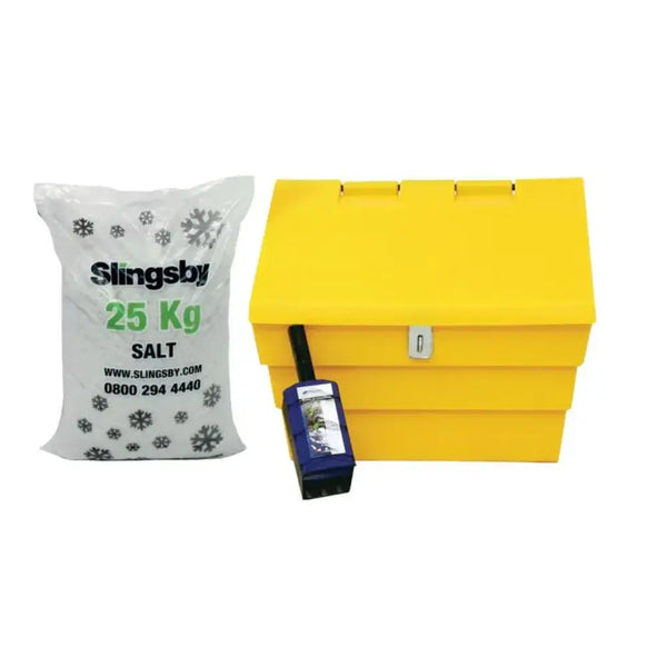 50l basic salt grit bin kit with locking lid & scoop