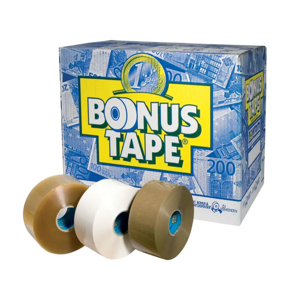 Bonus Tape Box clear buff white
