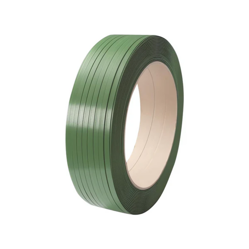 Green Embossed PET Strapping 12mm x 0.8mm x 1800mtr. 367kg Break Strain PET Strapping Reels & Rolls Safeguard