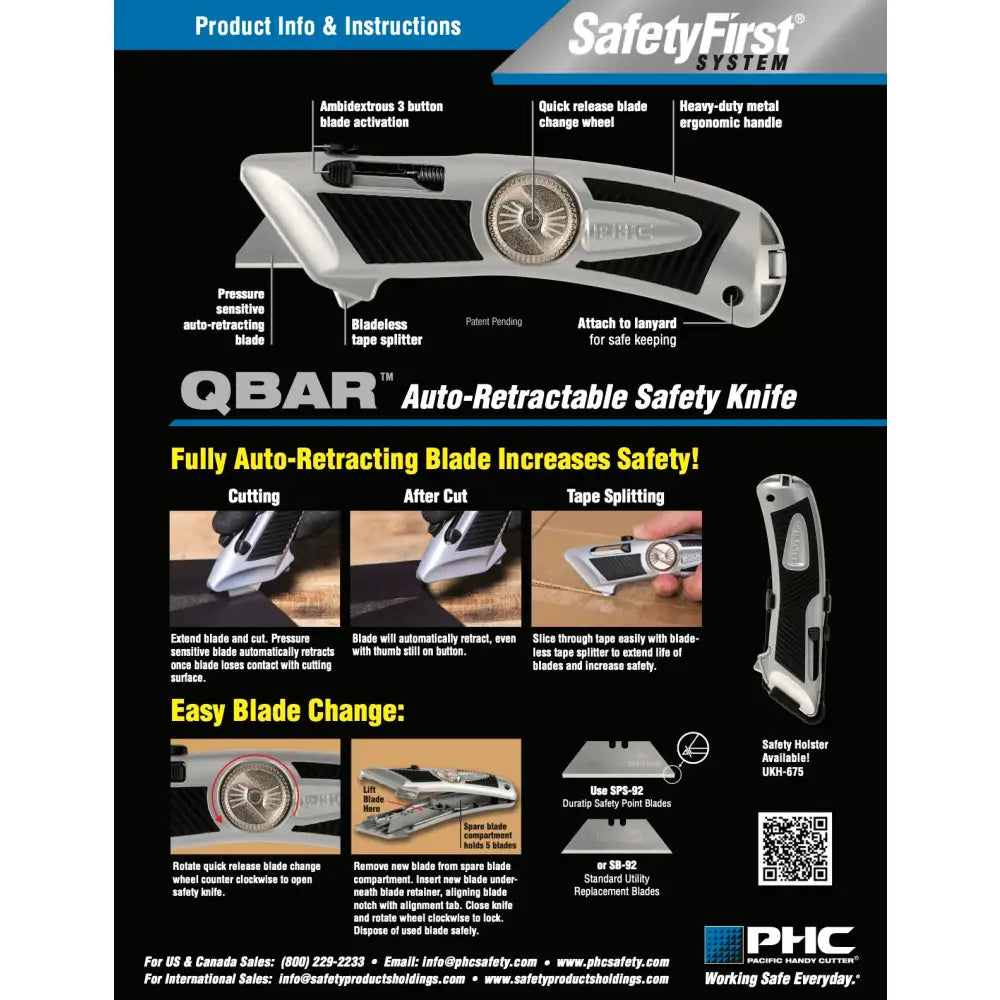 Smart-retractable metal safety knife