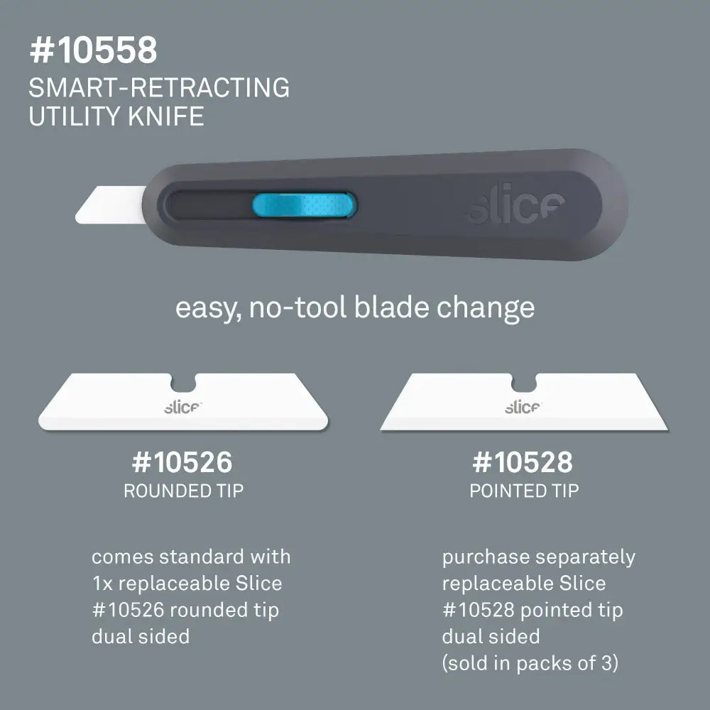 Slice smart-retracting utility knife blade selection