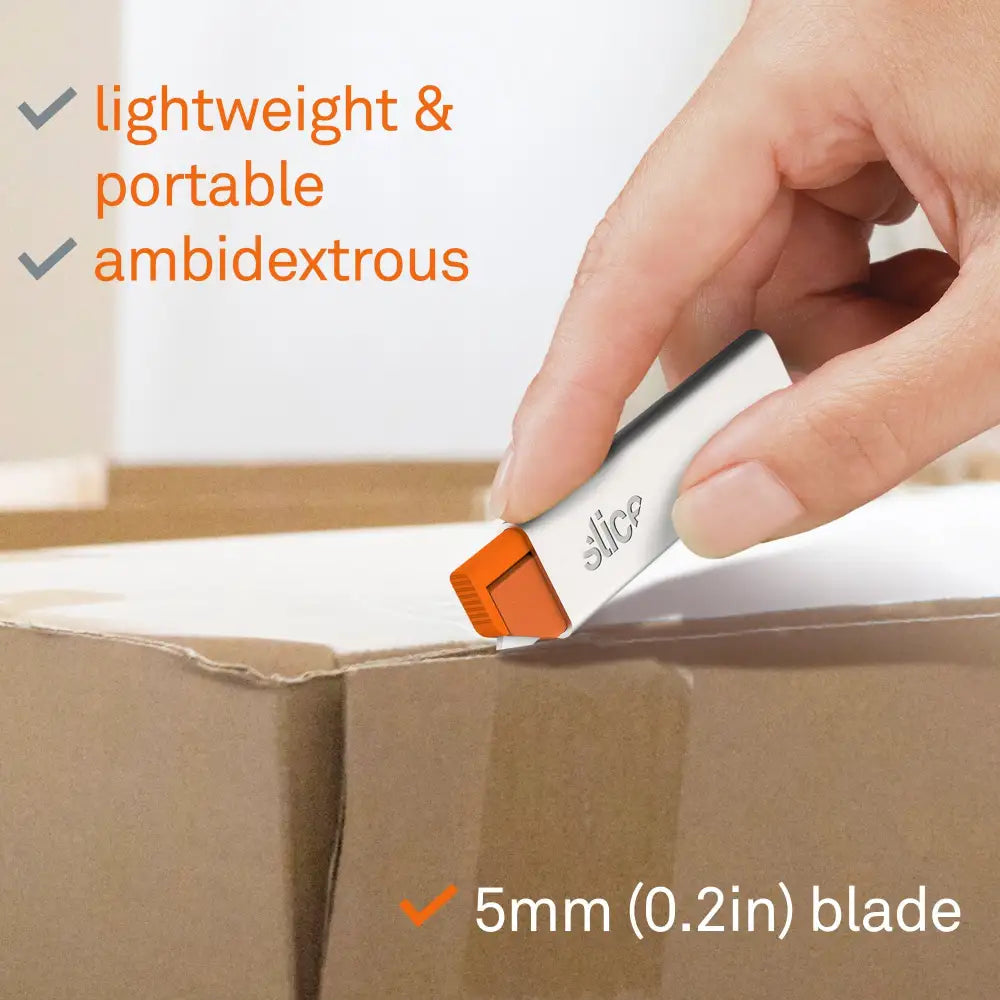 Slice manual carton cutter opening a box