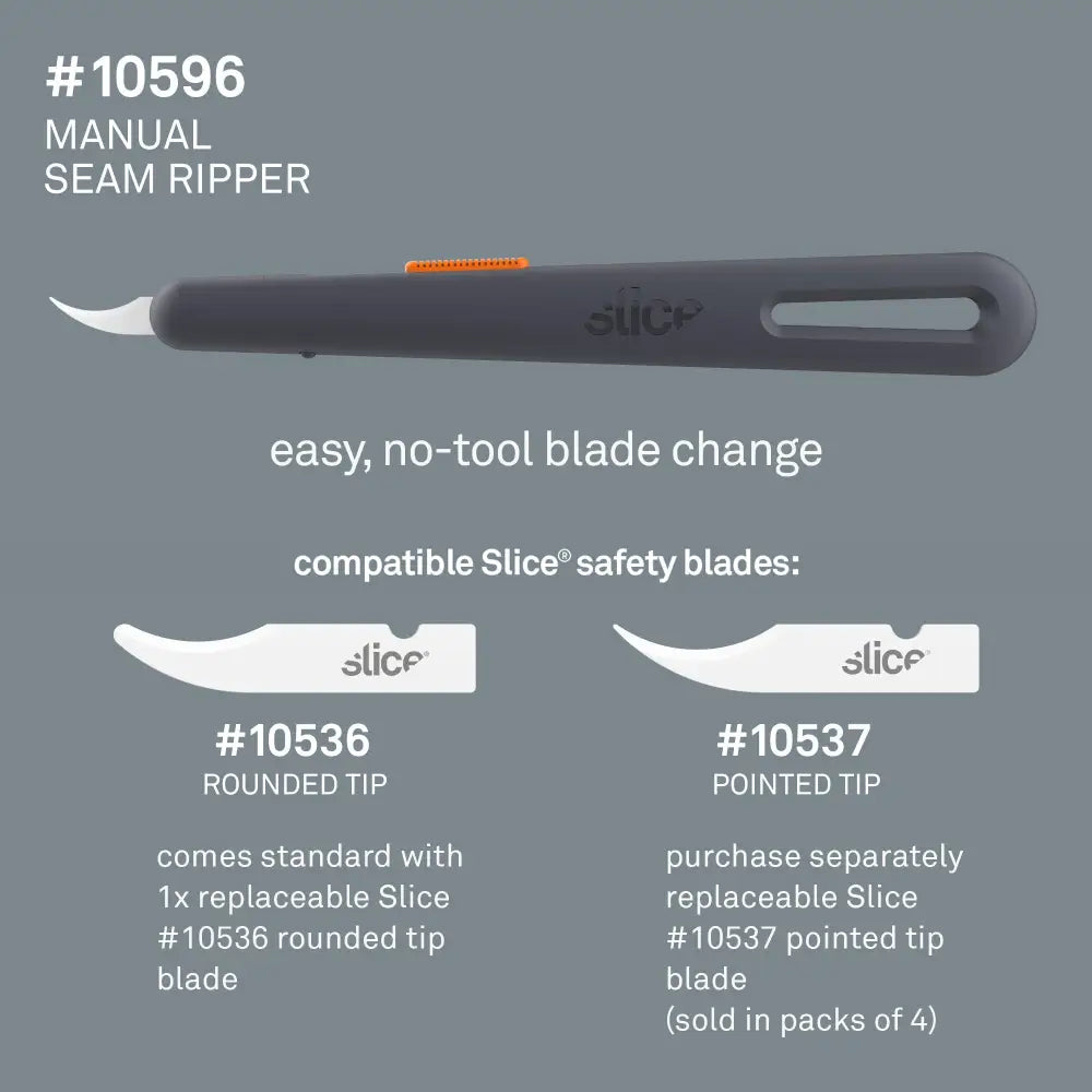 Slice manual seam ripper blade choice