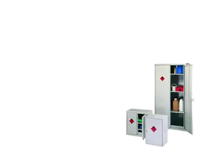 Storage cabinet for hazardous goods