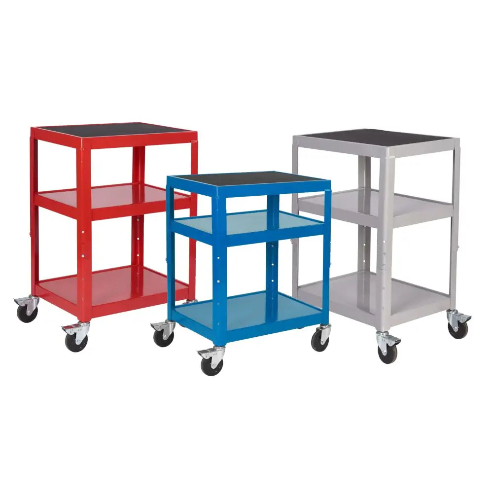 Adjustable height trolleys