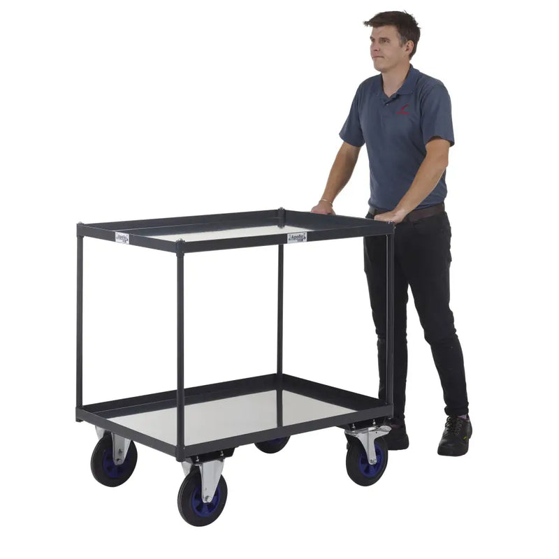Apollo uk table top shelf trucks - steel shelves