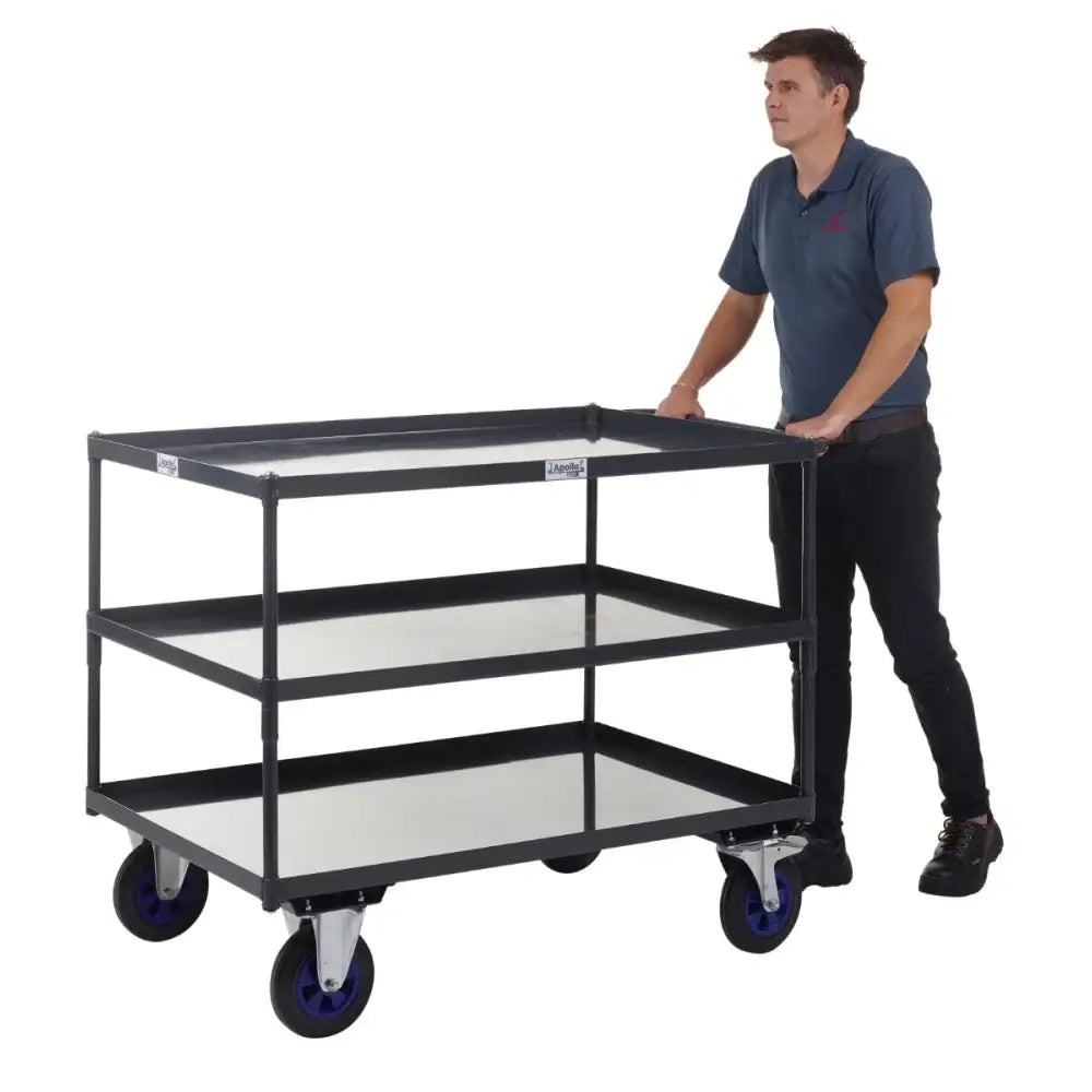 Apollo uk table top shelf trucks - steel shelves