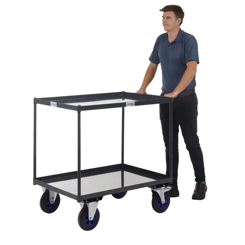 Apollo uk table top shelf trucks - steel shelves