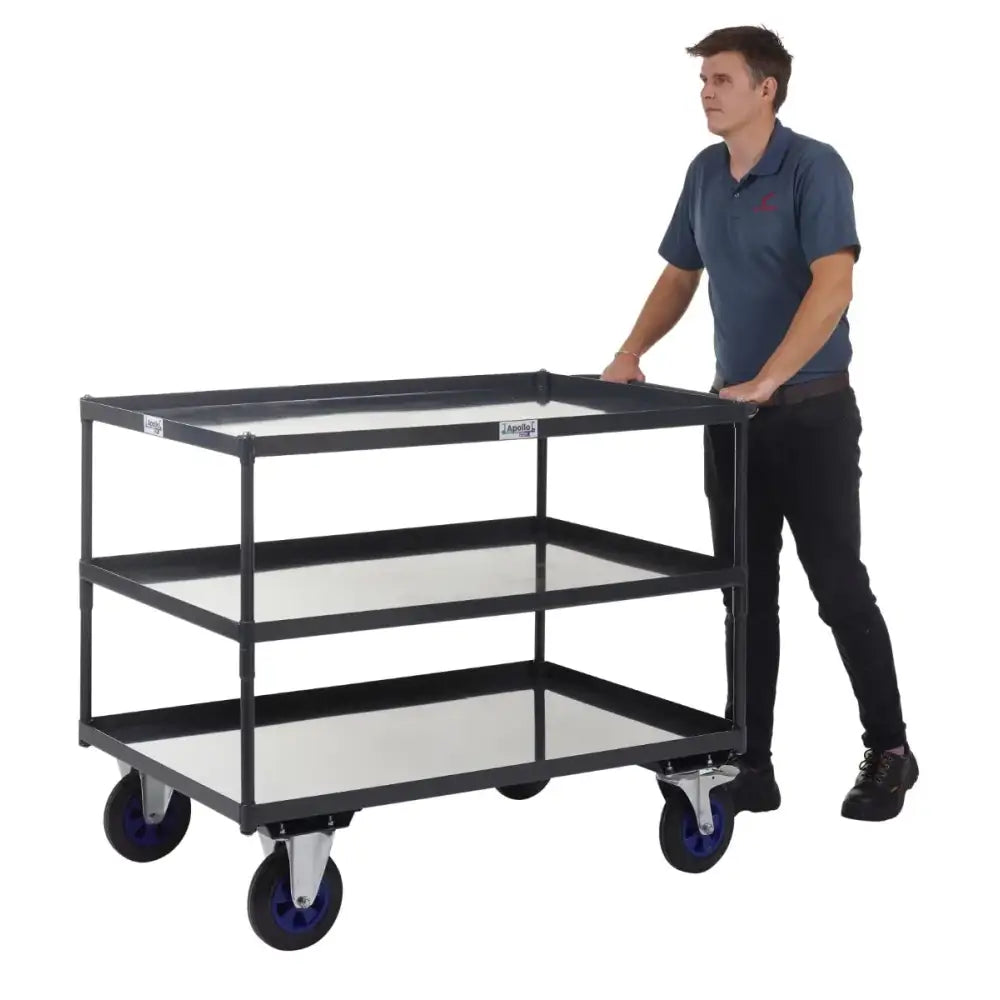 Apollo uk table top shelf trucks - steel shelves
