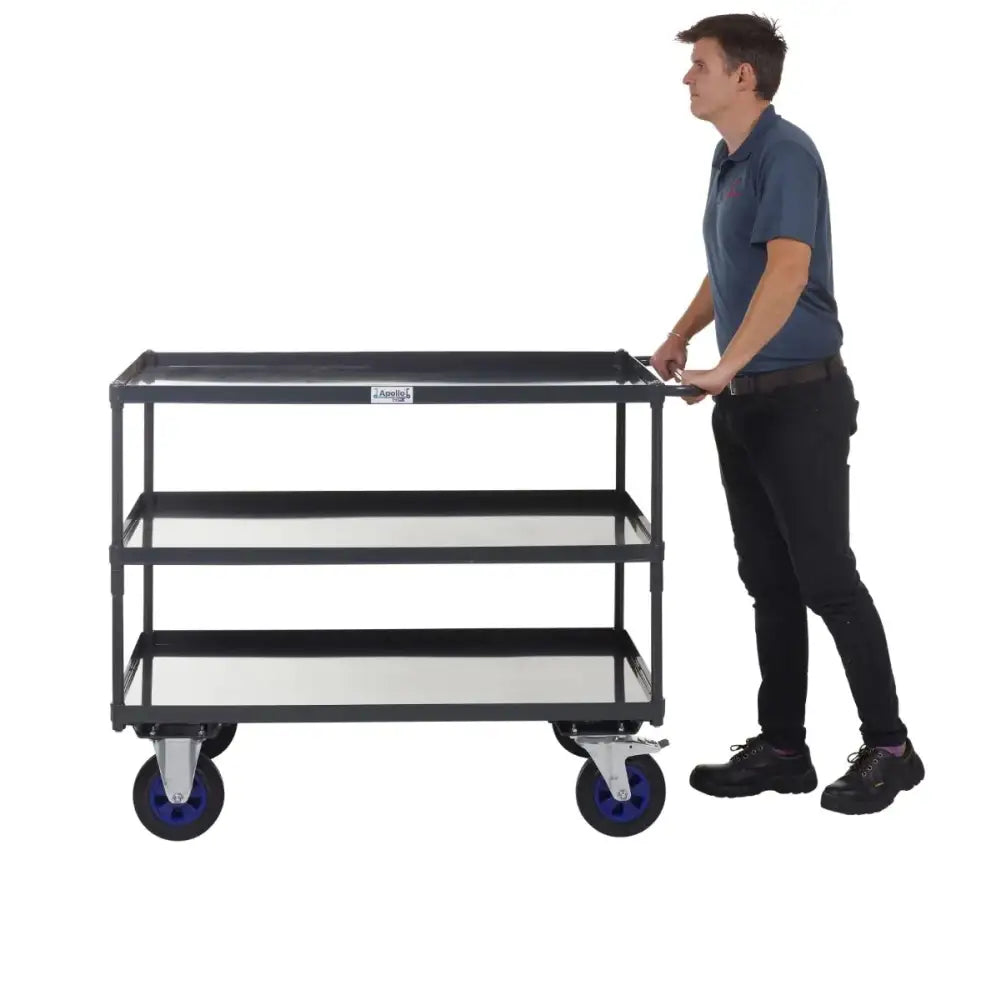 Apollo uk table top shelf trucks - steel shelves