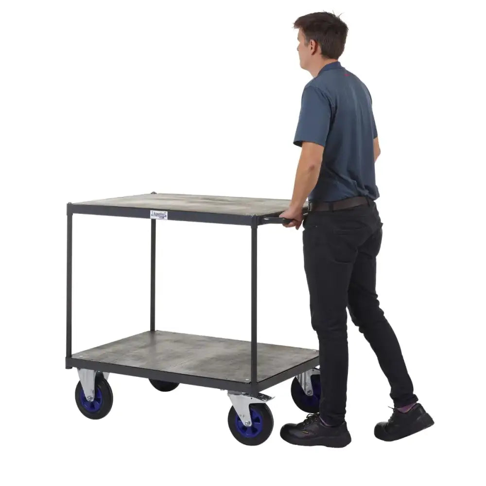 Apollo uk table top shelf trucks - timber shelves