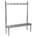 Aqua duo benches - stainless steel slats & hooks