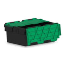 Attached lid containers with coloured lids