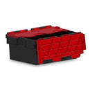 Attached lid containers with coloured lids