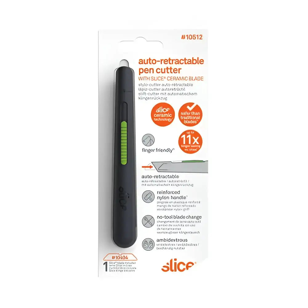 Auto retractable pen cutter by slice