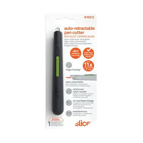Auto retractable pen cutter by slice