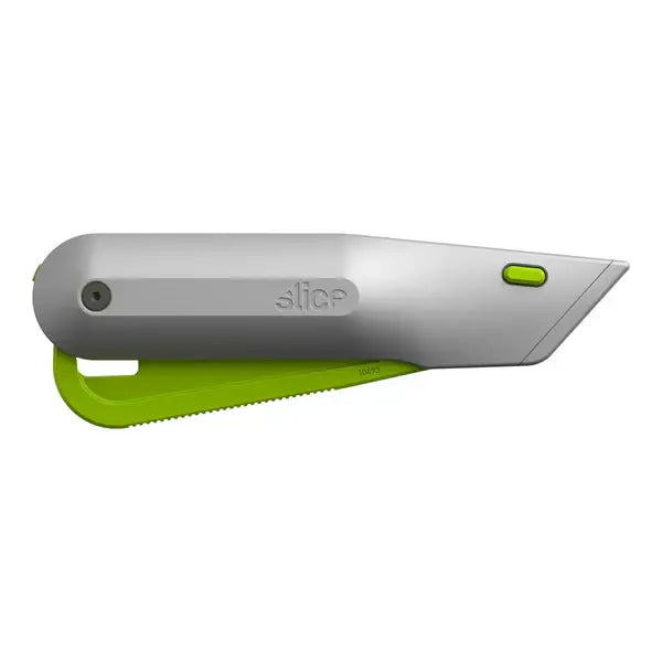 Auto retractable metal squeeze knife by slice