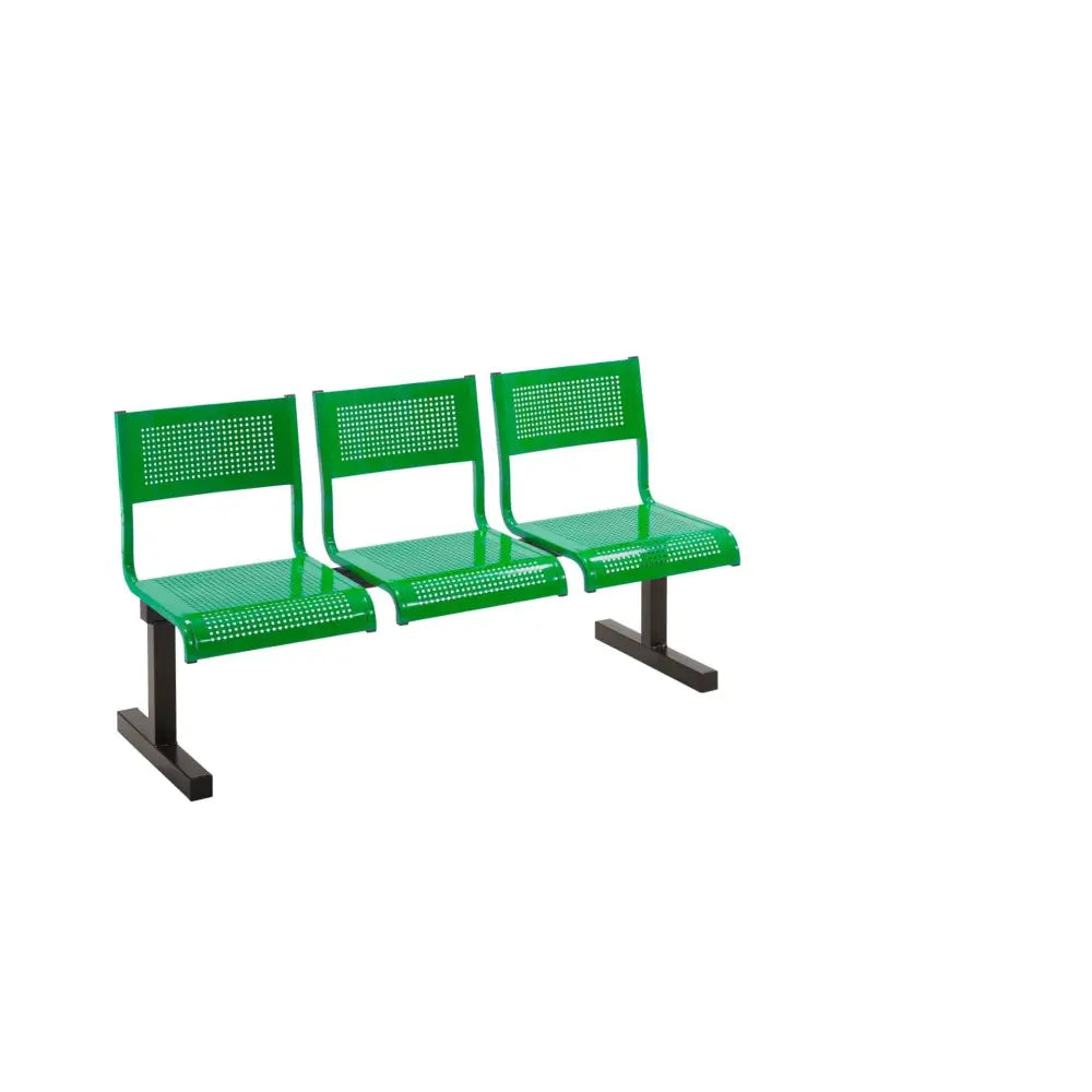 Beam benches with steel seats