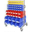 Bin trolleys with louvred panels