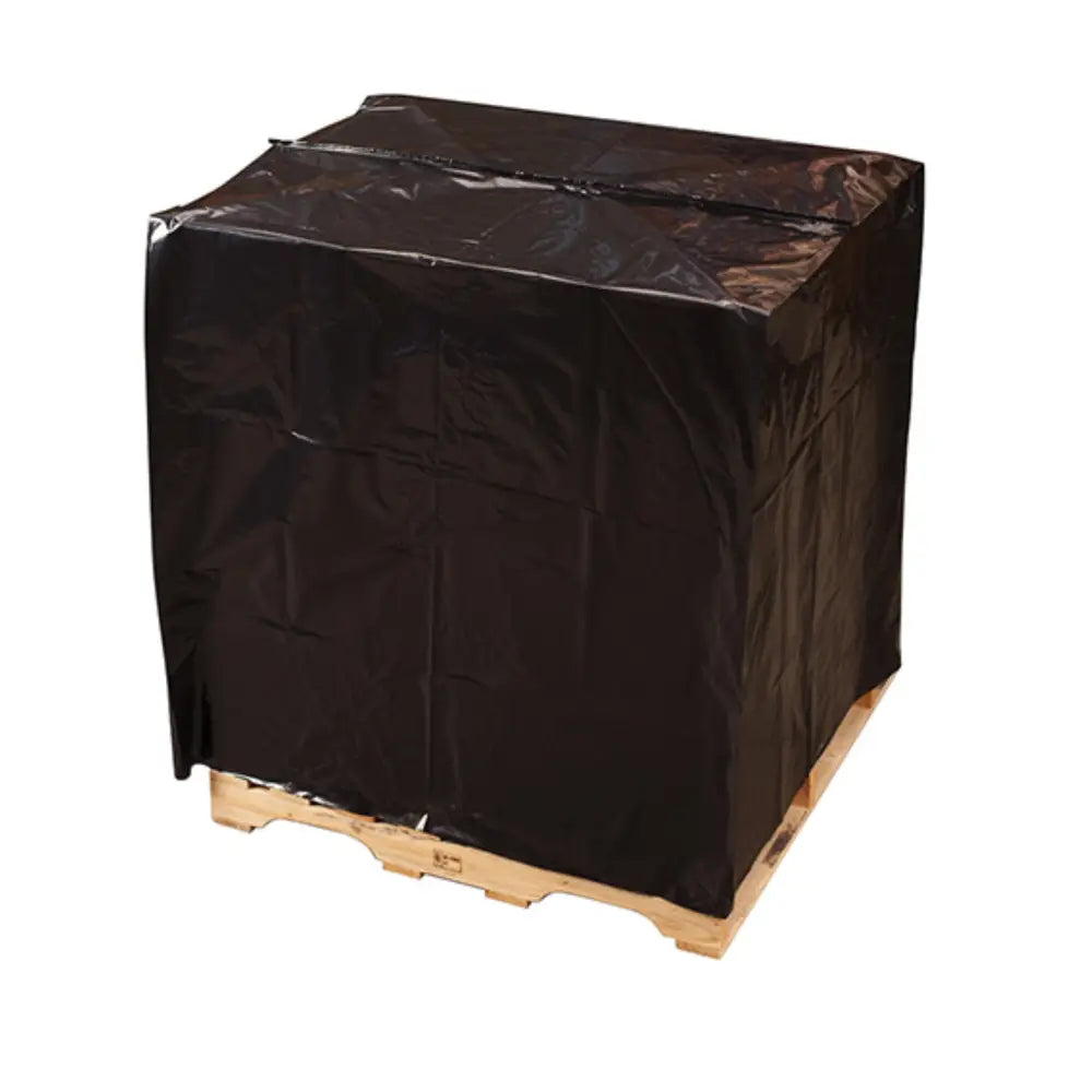 Black polythene pallet centrefold top covers 900/1800mm x 1800mm