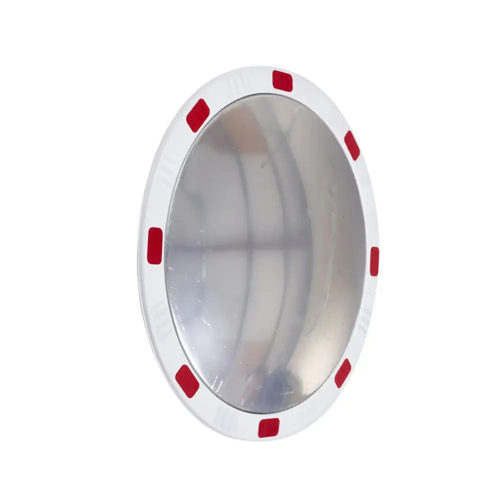 Circular traffic mirrors with reflective edges