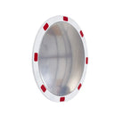 Circular traffic mirrors with reflective edges