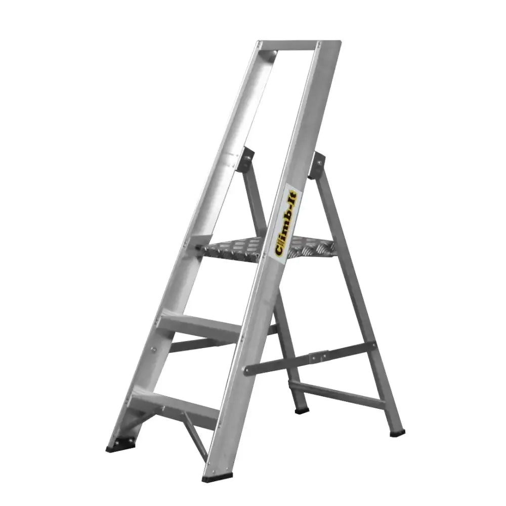 Climb-it aluminium platform stepladders