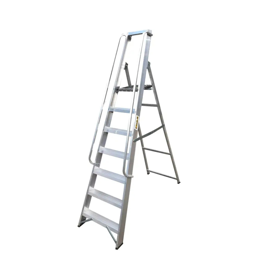 Climb-it aluminium swingback stepladders