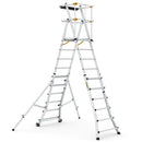 Climb-it folding telescopic large platform steps