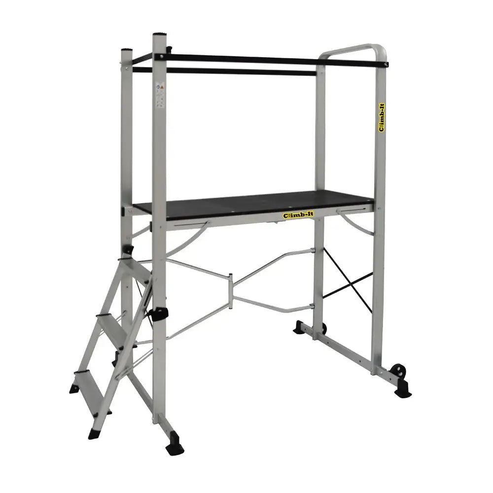 Climb-it folding work platforms