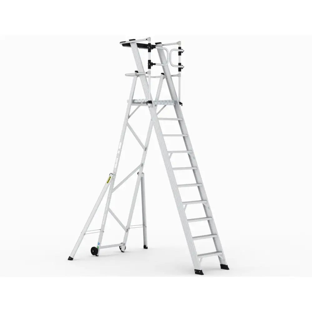 Climb-it large platform folding steps with safety gates