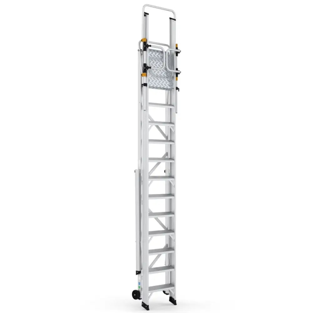 Climb-it large platform folding steps with safety gates
