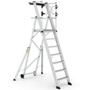 Climb-it large platform folding steps with safety gates