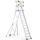 Climb-it large platform folding steps with safety gates