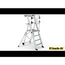 Climb-it large platform folding steps with safety gates