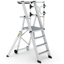 Climb-it large platform folding steps with safety gates