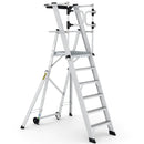 Climb-it large platform folding steps with safety gates