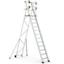 Climb-it large platform folding steps with safety gates