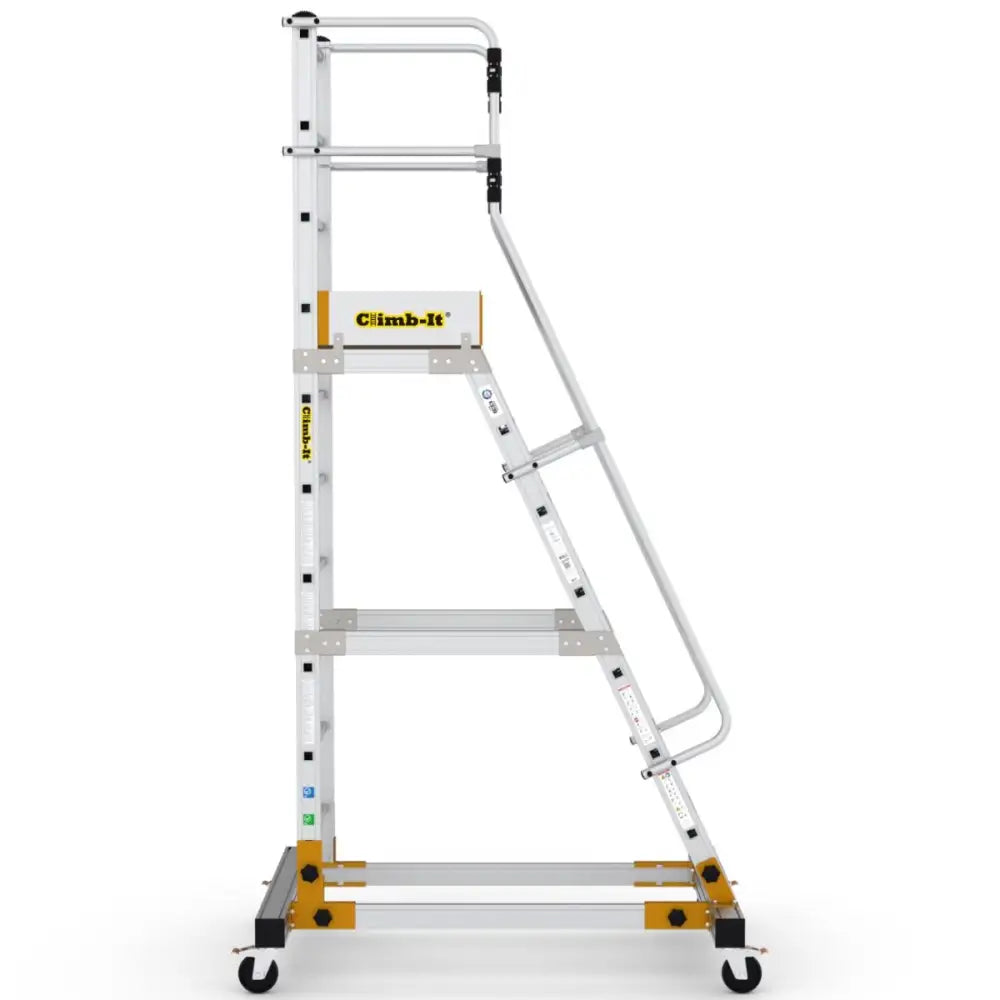 Climb-it mobile steps with safety gate