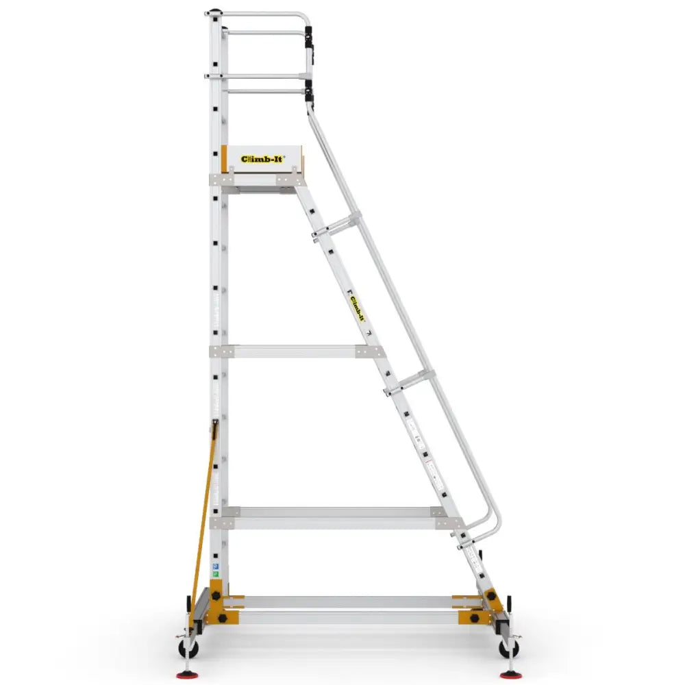 Climb-it mobile steps with safety gate