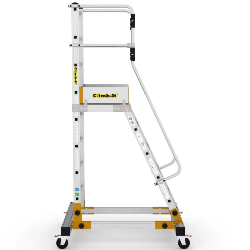 Climb-it mobile steps with safety gate