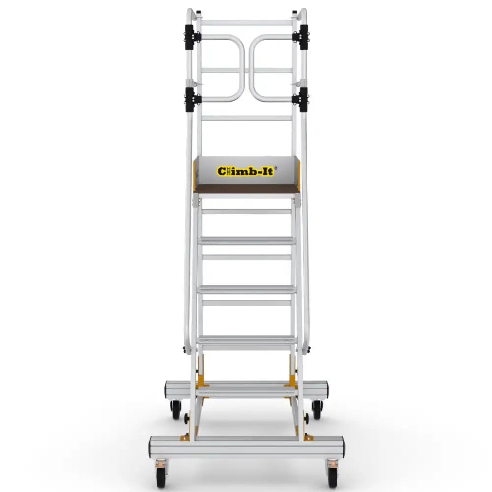 Climb-it mobile steps with safety gate
