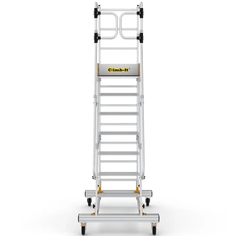 Climb-it mobile steps with safety gate
