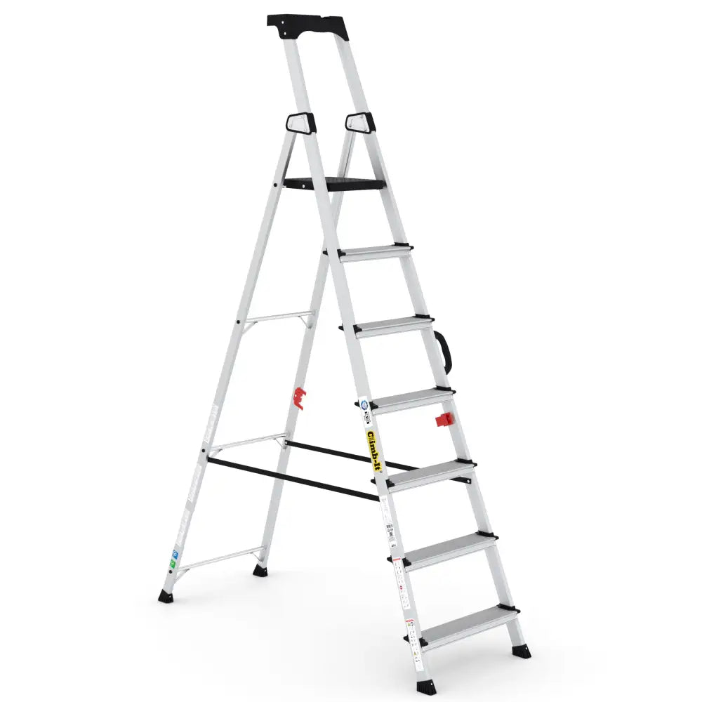 Climb-it professional stepladders with carry handle