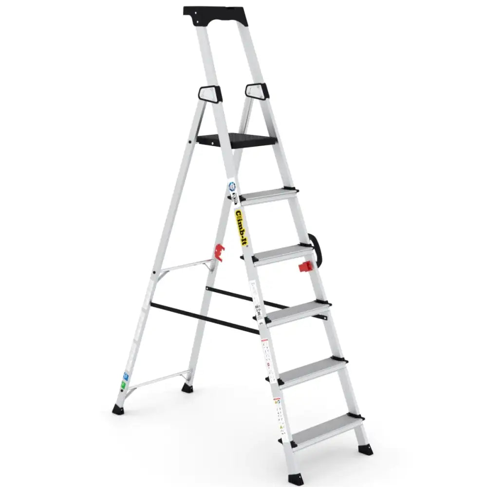 Climb-it professional stepladders with carry handle