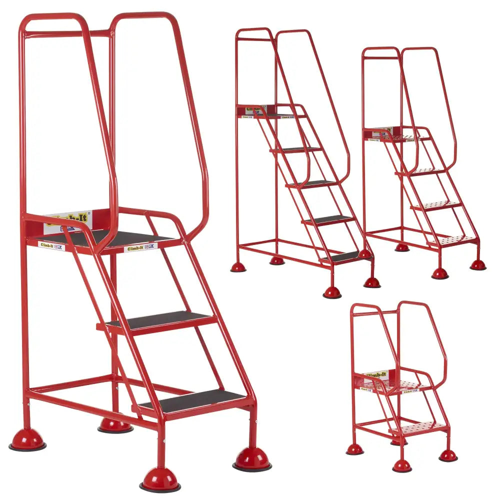 Climb-it uk domed feet steps - red