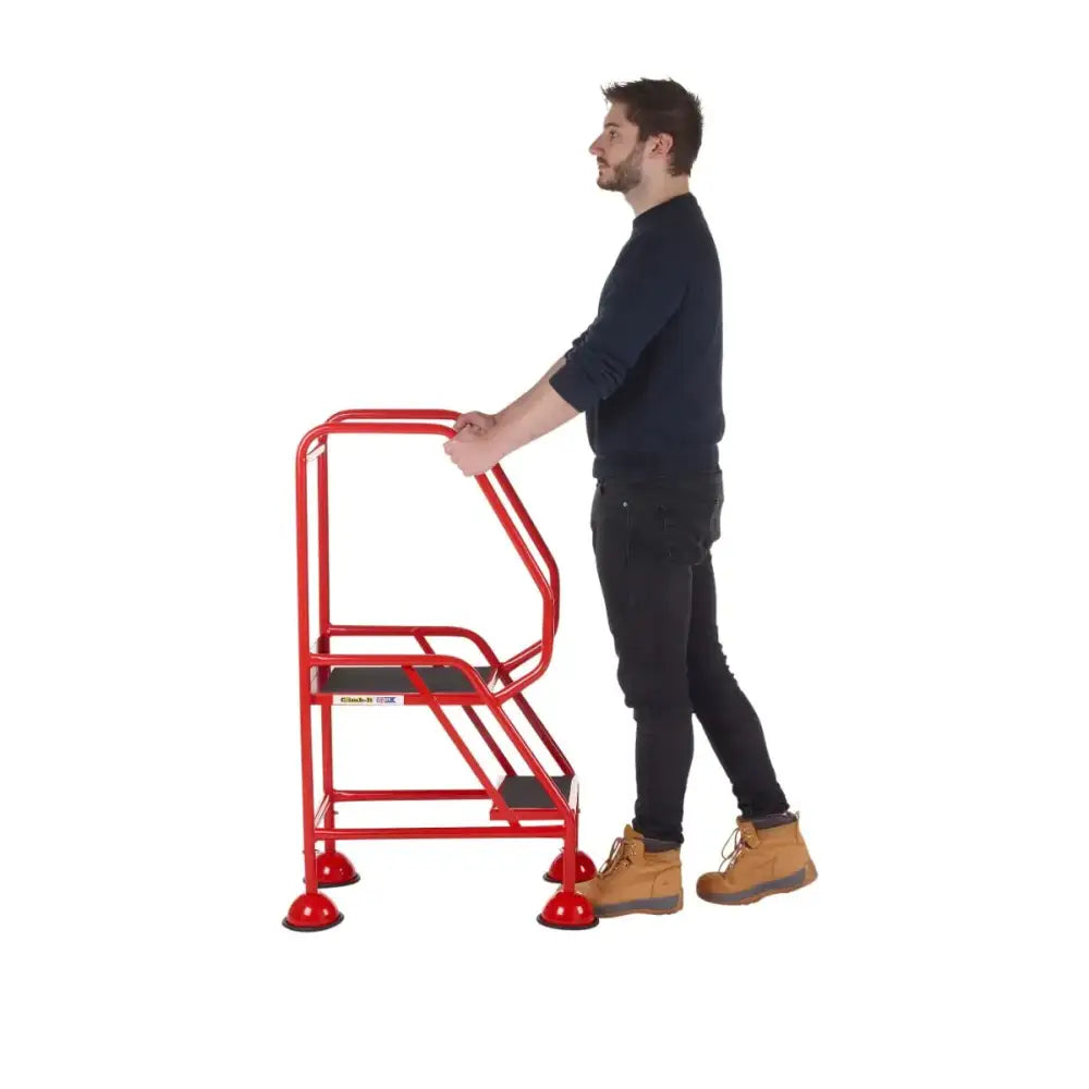 Climb-it uk domed feet steps - red